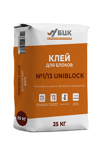 Клей для блоков  «БЦК» №1/13 UNIBLOCK